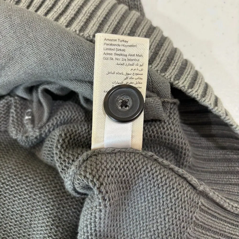 Goodthreads Mens Shawl Collar Cardigan S Gray Chunky Academia Old Money